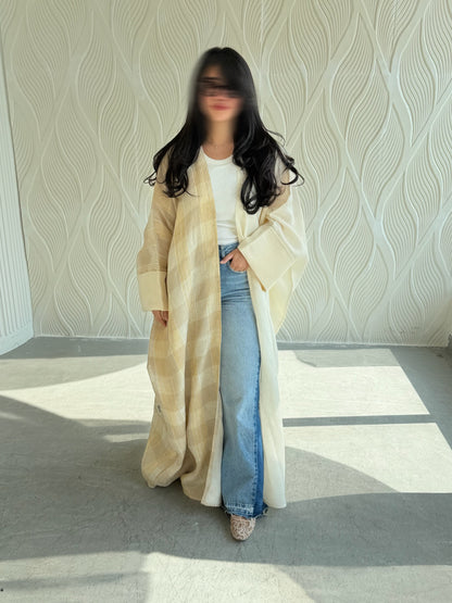 Golden off-white linen