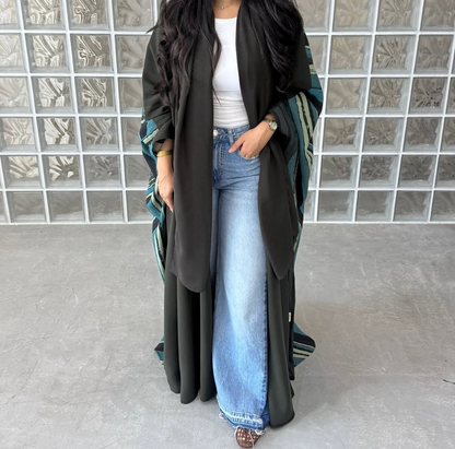 Olive green with back pattern