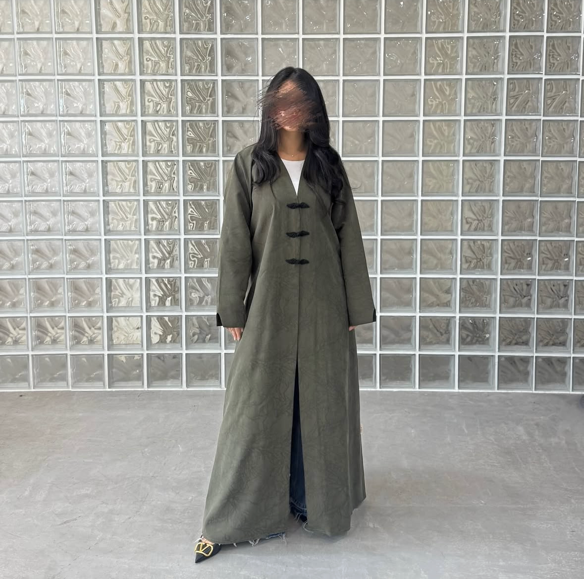 Olive green with black hooks
